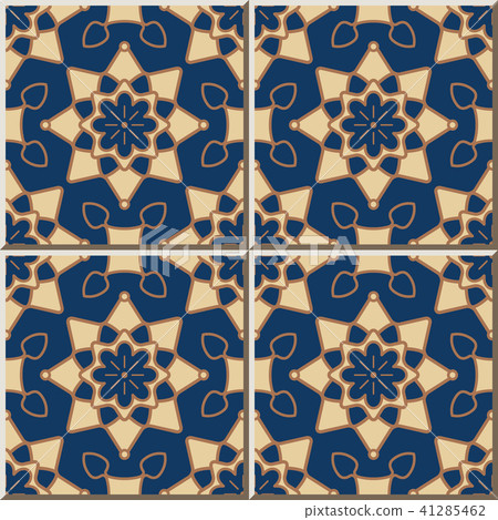 Ceramic tile vintage retro style pattern 41285462
