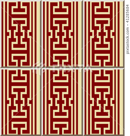 Ceramic tile vintage retro style pattern 41285684