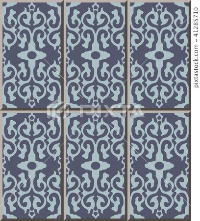 Ceramic tile vintage retro style pattern 41285710