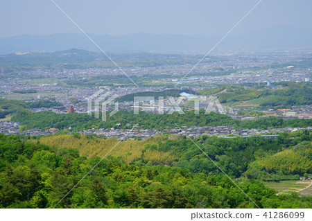 Wakakusa-yama·京都方向2的空中拍攝 Wakakusa-yama·京都方向2的空中拍攝 41286099