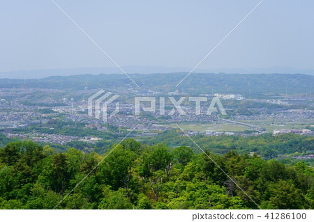 Wakakusa-yama·京都方向3的空中拍攝 Wakakusa-yama·京都方向3的空中拍攝 41286100