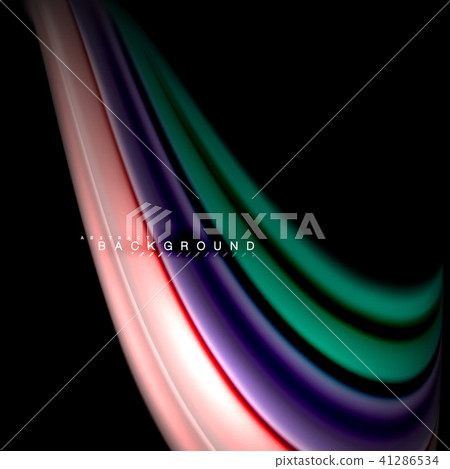 Fluid mixing colors vector wave abstract background design. Colorful mesh waves 41286534