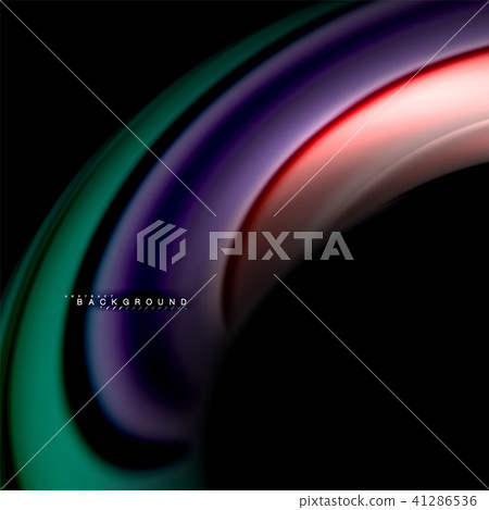 Fluid mixing colors vector wave abstract background design. Colorful mesh waves 41286536