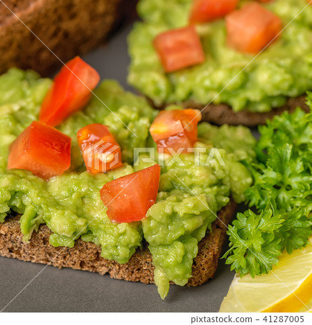 sandwiches with latin mexican sauce guacamole 41287005