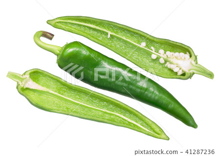Numex Espanola Improved peppers, top view 41287236
