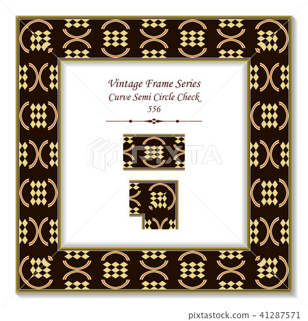 Vintage square 3D frame retro oriental pattern Vintage square 3D frame retro oriental pattern 41287571