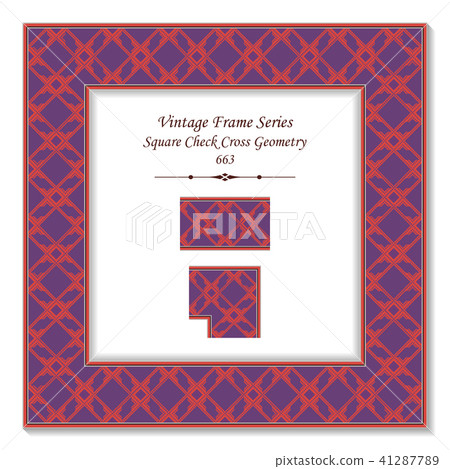 Vintage square 3D frame retro oriental pattern Vintage square 3D frame retro oriental pattern 41287789