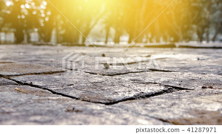 old dirty red brick pavement of ancient city old dirty red brick pavement of ancient city 41287971