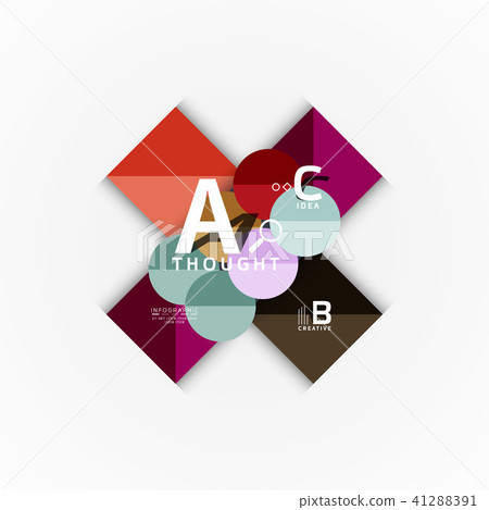 Vector infographic options banner, paper style design 41288391