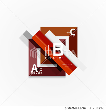 Vector infographic options banner, paper style design 41288392