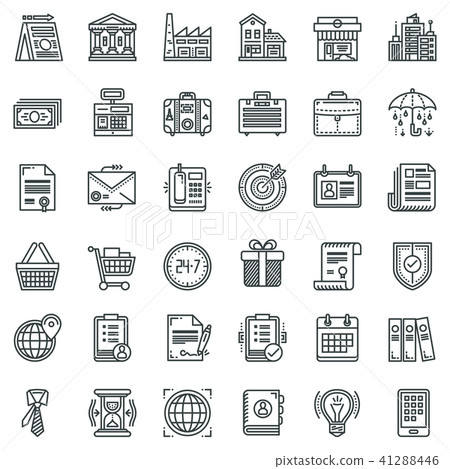 Business and finance icons set 41288446