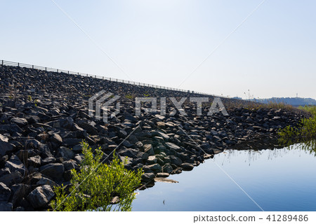 Embankment of Miyagi Naganuma dam Embankment of Miyagi Naganuma dam 41289486