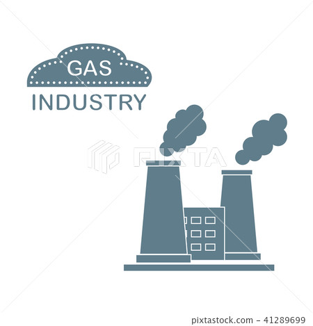 Gas processing plant with smoking chimneys Gas processing plant with smoking chimneys 41289699