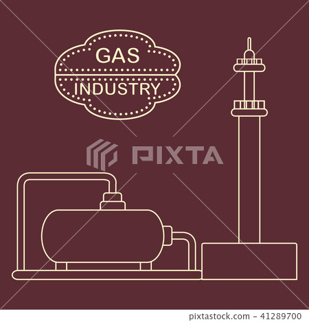 Gas processing plant Gas storage tank. Gas processing plant Gas storage tank. 41289700