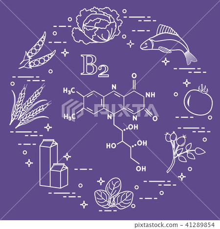 Foods rich in vitamin B2 Fish, peas and other. 41289854