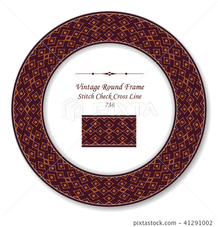 Vintage Round Retro Frame oriental style pattern Vintage Round Retro Frame oriental style pattern 41291002