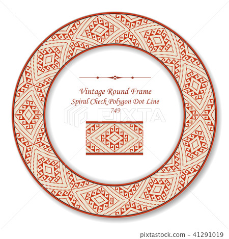 Vintage Round Retro Frame oriental style pattern Vintage Round Retro Frame oriental style pattern 41291019