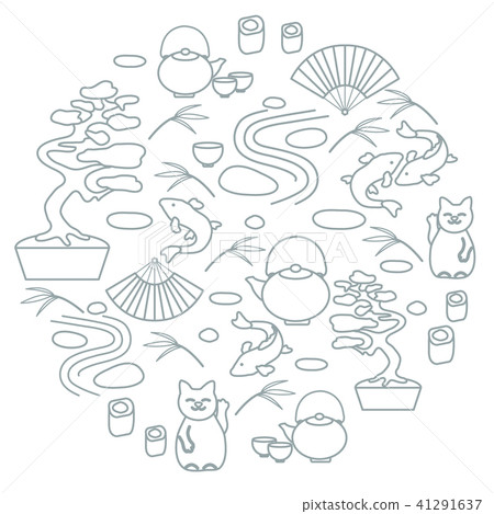 bonsai tree, teapot with two cups, minimal rock bonsai tree, teapot with two cups, minimal rock 41291637