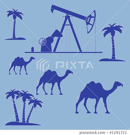 Stylized icon of the equipment for oil production 41291721