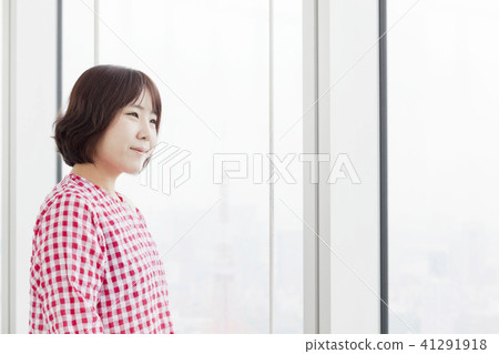 年輕的女人，觀測所，觀光，觀光，遊客，旅行者，旅行，塔，東京，日本 41291918