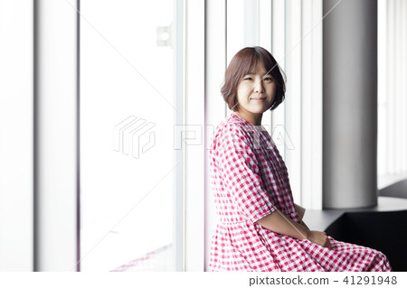 年輕的女人，觀測所，觀光，觀光，遊客，旅行者，旅行，塔，東京，日本 41291948