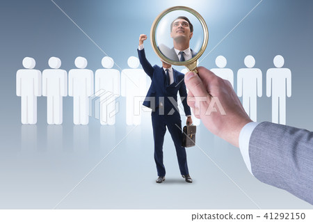 Recruitment and employment concept with selected employee 41292150