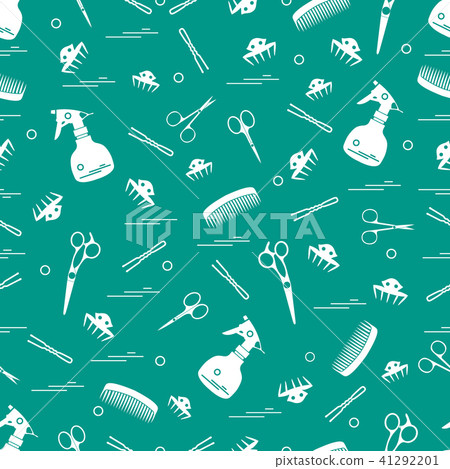 Cute pattern of scissors, combs, hairclip, Cute pattern of scissors, combs, hairclip, 41292201