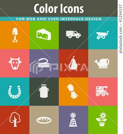Agricultural icons set 41294337
