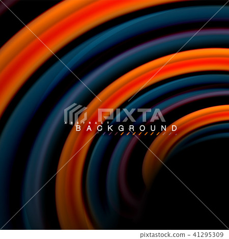 Fluid mixing colors vector wave abstract background design. Colorful mesh waves 41295309