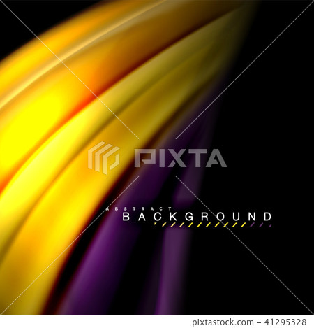 Fluid mixing colors vector wave abstract background design. Colorful mesh waves 41295328