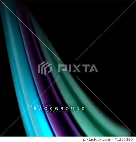 Fluid mixing colors vector wave abstract background design. Colorful mesh waves 41295330
