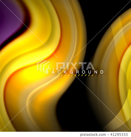 Fluid mixing colors vector wave abstract background design. Colorful mesh waves 41295333