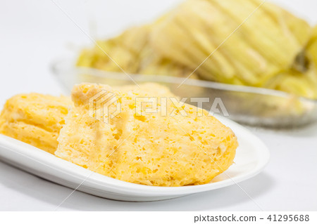 Colombian Sweet Corn Wrap Preparation 41295688