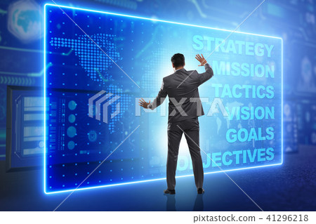 Businessman in strategic planning concept 41296218