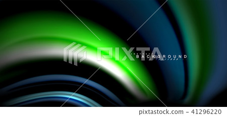 Multicolored wave lines on black background design 41296220