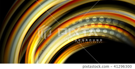 Multicolored wave lines on black background design 41296300