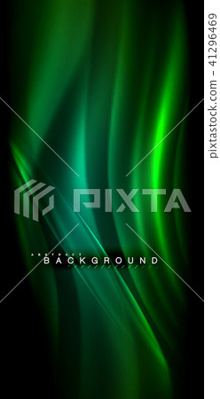 Neon glowing wave, magic energy and light motion background 41296469