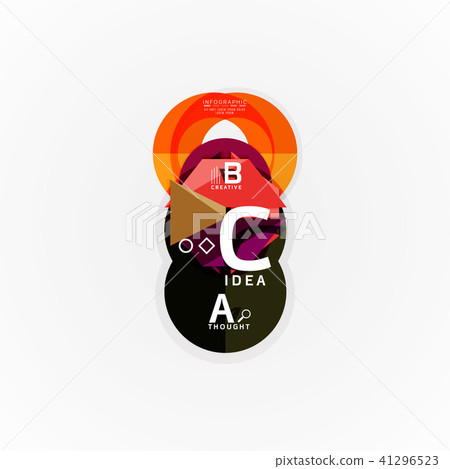 Vector infographic options banner, paper style design 41296523