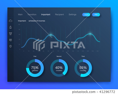Dashboard infographic template with modern design Dashboard infographic template with modern design 41296772