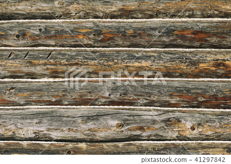 Vintage wooden planks with cracks, scratches for modern grunge design, patterns, background, copy 41297842