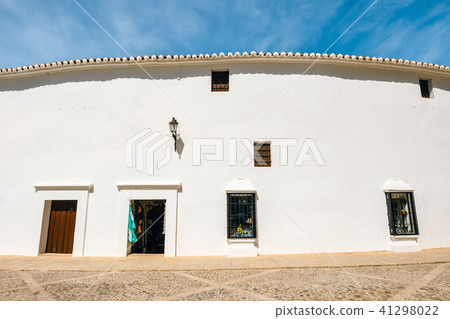 White wall of Plaza de Toros in Ronda, Spain White wall of Plaza de Toros in Ronda, Spain 41298022
