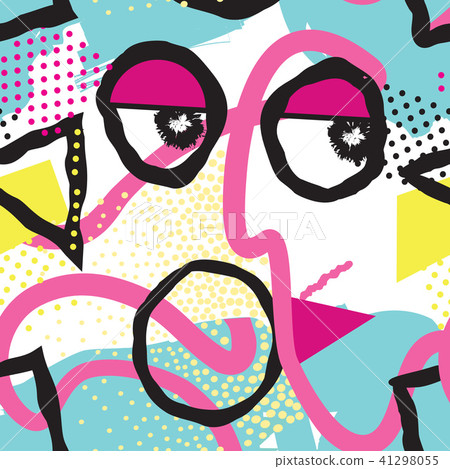 Abstract tile pattern. Face geometric background - Stock Illustration ...