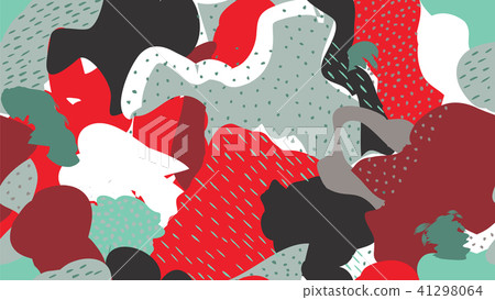 Abstract seamless pattern Blots painted background 41298064