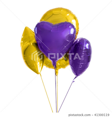 close up of helium balloons over white background 41300119