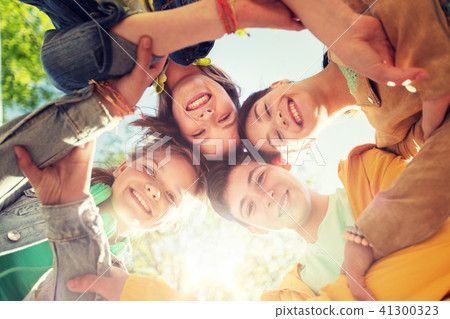 group of happy teenage friends group of happy teenage friends 41300323