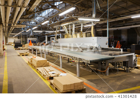 chipboards on conveyer at furniture factory chipboards on conveyer at furniture factory 41301428