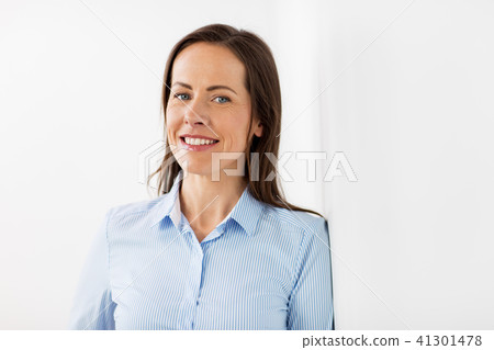 happy smiling middle aged woman at office 41301478