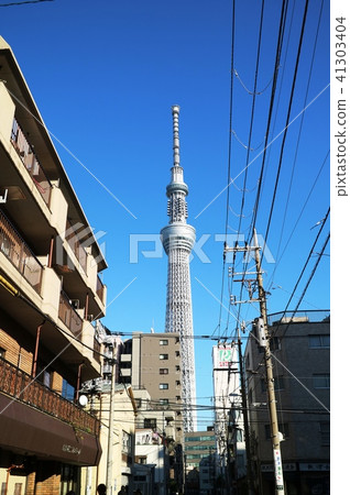 清楚的摩天大樓東京天空樹 清楚的摩天大樓東京天空樹 41303404