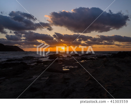 Sanya Geopark Design Sunset from the Nekozaki Peninsula Takeo Coast 41303559