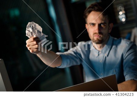 Angry man having no solution Angry man having no solution 41304223